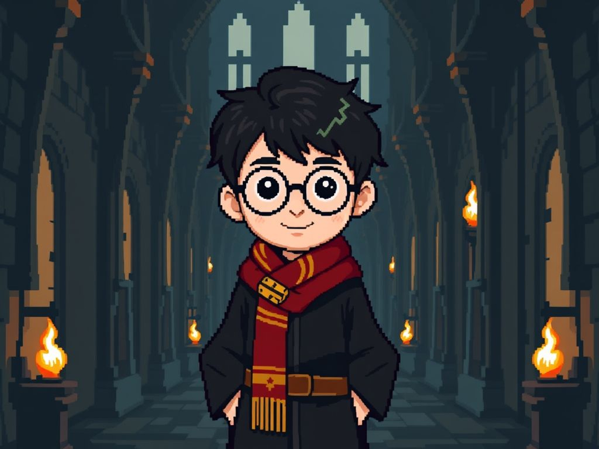 pixel art harry potter