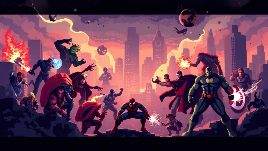 pixel art Marvel