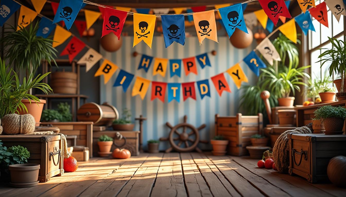 découvrez les meilleures idées de décorations pour organiser un anniversaire d'enfant sur le thème pirates des mers : accessoires, couleurs, ballons et astuces pour une fête inoubliable et pleine d'aventures !