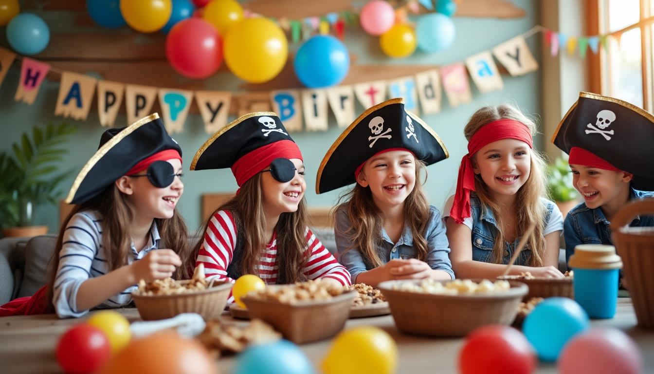 découvrez les meilleures idées de décorations pour organiser un anniversaire d'enfant sur le thème des pirates des mers : inspirations, astuces et accessoires pour une fête inoubliable pleine d'aventures !