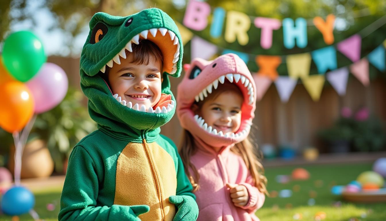 découvrez des idées originales de costumes de dinosaures pour enfants et adultes, pour une fête inoubliable autour des dinosaures pleine de fun et d'aventure.
