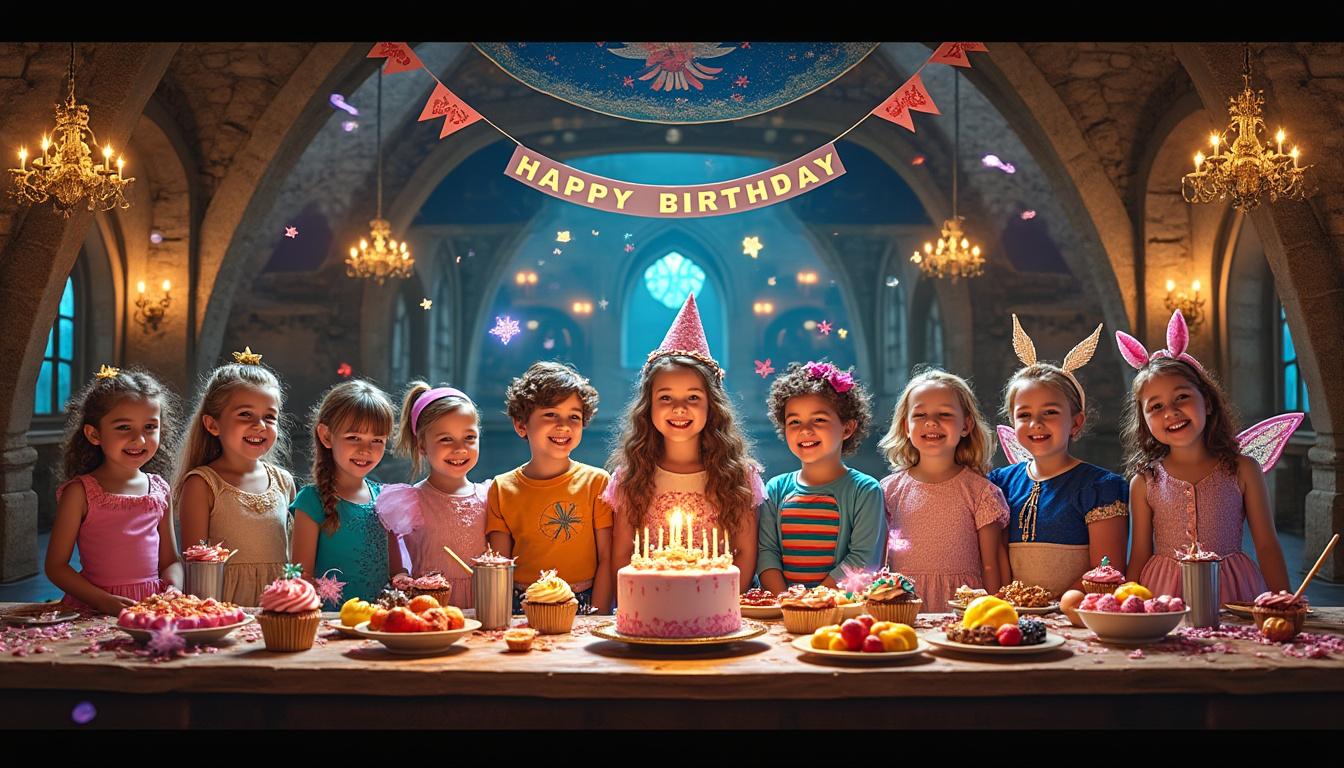 organisez une fête inoubliable pour enfants dans un château et transformez leur rêve en une journée magique pleine d'aventures et de joie.