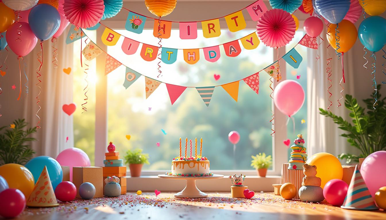créez facilement une guirlande 'joyeux anniversaire' personnalisée pour enfant avec notre guide diy en quelques étapes simples et amusantes.