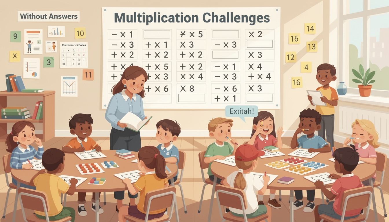 découvrez 5 idées créatives pour utiliser un exercice de table de multiplication sans réponses, afin de stimuler l'apprentissage actif et la réflexion chez les élèves.