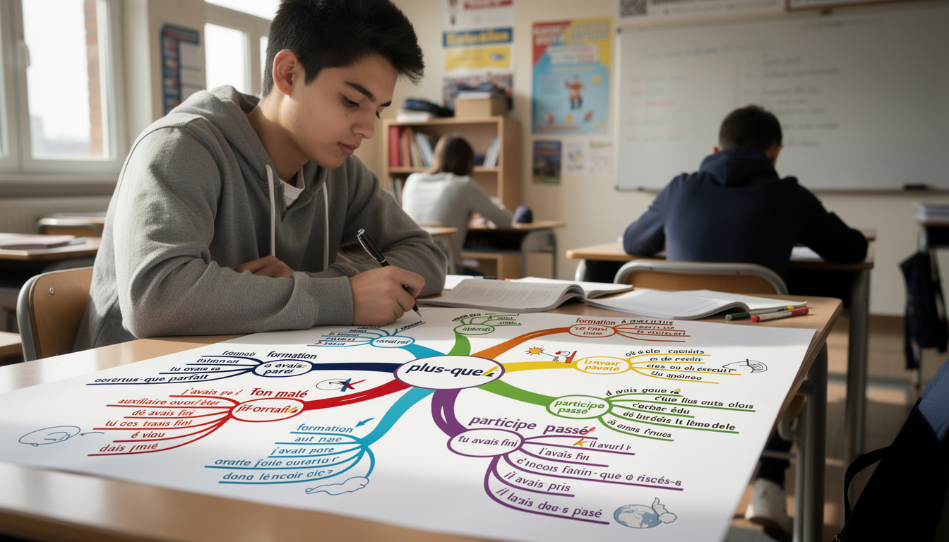 découvrez comment la carte mentale « plus que parfait » révolutionne votre apprentissage en rendant les concepts plus clairs et mémorables.