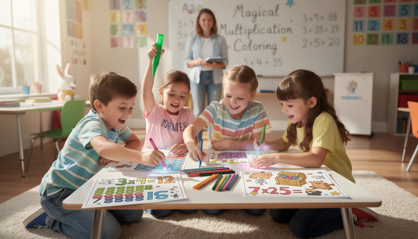 explorez comment le coloriage magique peut rendre l'apprentissage des multiplications amusant et efficace pour tous les âges.
