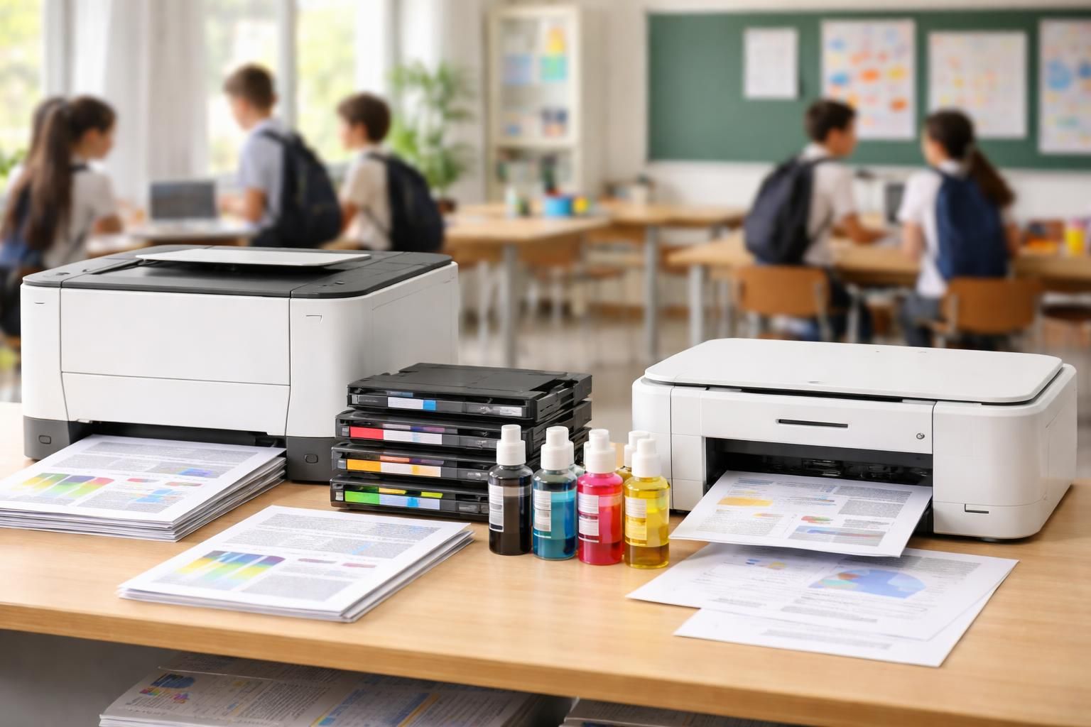 découvrez une comparaison détaillée entre les imprimantes laser et jet d'encre pour les impressions scolaires, en analysant le coût réel et l'efficacité de chaque technologie.