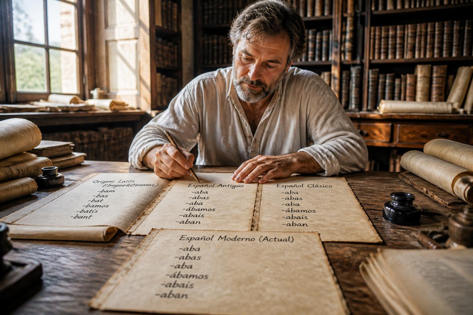 découvrez l'évolution historique des terminaisons de l'imparfait en espagnol et comprenez leur origine et leur transformation à travers le temps.