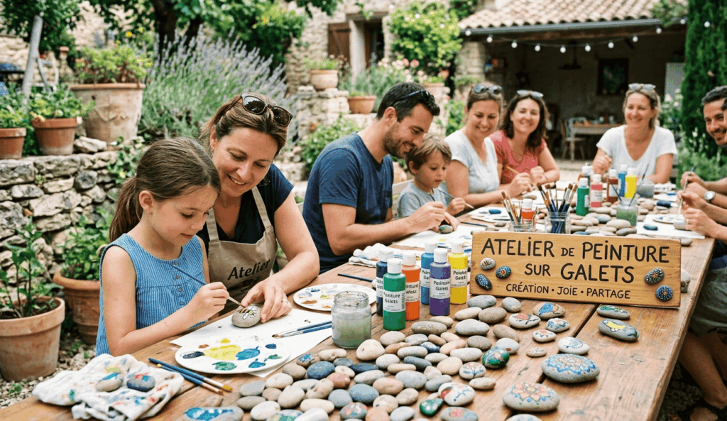 atelier de peinture sur galets