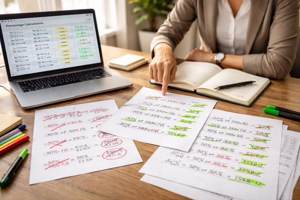découvrez comment calculer un pourcentage correctement et évitez les erreurs fréquentes grâce à nos conseils clairs et pratiques.